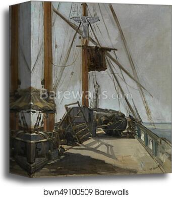 The ship's deck by Édouard Manet, Canvas Print