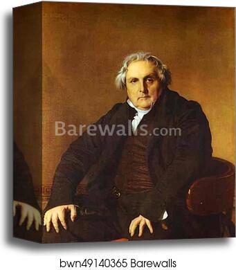 Portrait of Louis-Francois Bertin by Jean-Auguste-Dominique Ingres, Canvas Print Portrait of Louis-Francois Bertin by Jean-Auguste-Dominique Ingres, Canvas Print