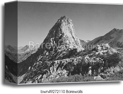 Fin Dome, Kings River Canyon (Proposed as a national park), California, 1936.  Photographs of National Parks and Monuments, compiled 1941 - 1942, documenting the period ca. 1933 - 1942 by Ansel Adams (1902-1984), Canvas Print