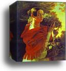 Portrait of an Unknown Woman with Fruit Basket by Ivan Khrutsky, Canvas Print