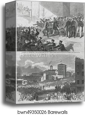 Expulsion of Negroes and Abolitionists from Tremont Temple, Boston, Massachusetts, on December 3, 1860 by Winslow Homer, Canvas Print
