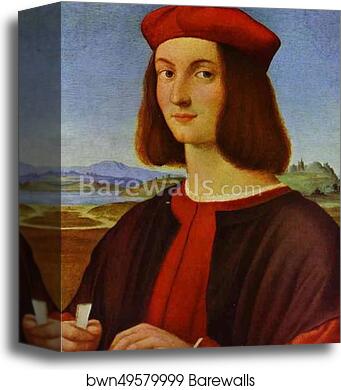 Portrait of a Young Man by Raphael, Canvas Print