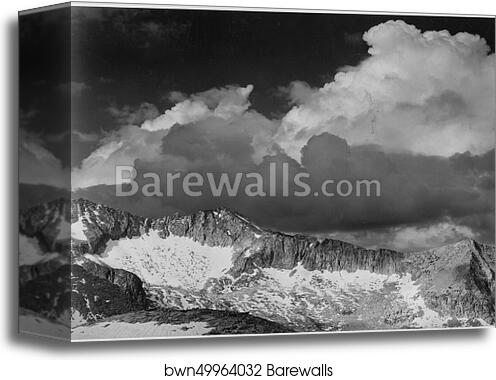 Clouds - White Pass, Kings River Canyon (Proposed as a national park), California, 1936.  Photographs of National Parks and Monuments, compiled 1941 - 1942, documenting the period ca. 1933 - 1942 by Ansel Adams (1902-1984), Canvas Print
