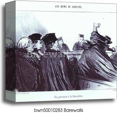 The Conclusion of a Speech à la Demosthene. From the Series Les Gens de justice by Honoré Daumier, Canvas Print The Conclusion of a Speech à la Demosthene. From the Series Les Gens de justice by Honoré Daumier, Canvas Print