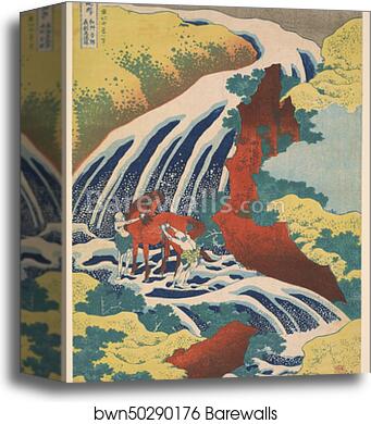 Yoshitsune Falls by Katsushika Hokusai, Canvas Print