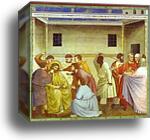 The Mocking of Christ and Flagellation by Giotto, Canvas Print