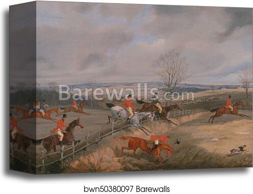 Hunting Scene: Drawing the Cover by Henry Thomas Alken, Canvas Print