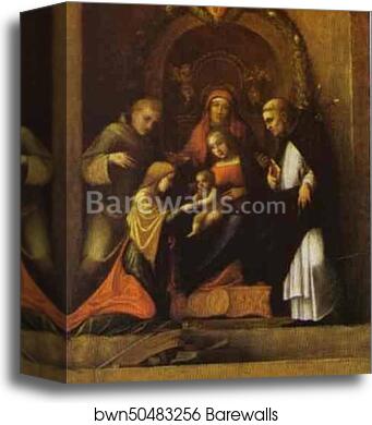 The Mystic Marriage of St. Catherine by Correggio, Canvas Print