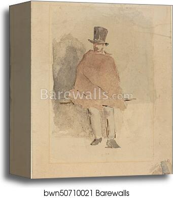 The Man in the Tall Hat by Édouard Manet, Canvas Print