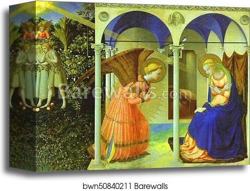Altarpiece of the Annunciation by Fra Angelico, Canvas Print Altarpiece of the Annunciation by Fra Angelico, Canvas Print
