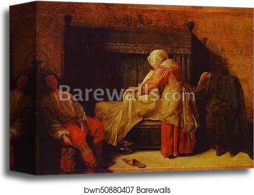 Morning of a Young Man by Pieter De Hooch, Canvas Print