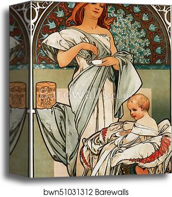 Nestle'S Food For Infants by Alphonse Mucha, Canvas Print