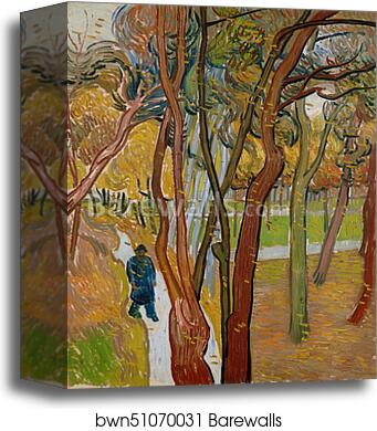 The garden of Saint Paul's Hospital (`The fall of the leaves') by Vincent Van Gogh, Canvas Print