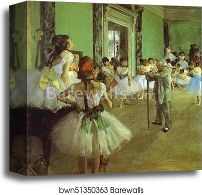 Dance Class by Edgar Degas, Canvas Print