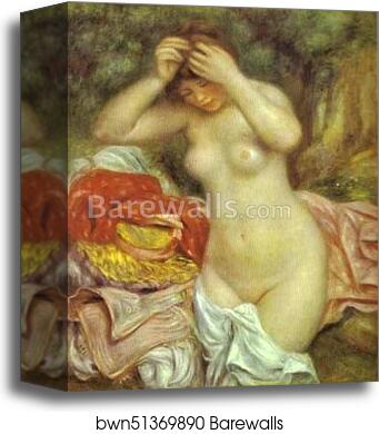 Bather Arranging Her Hair by Pierre-Auguste Renoir, Canvas Print Bather Arranging Her Hair by Pierre-Auguste Renoir, Canvas Print