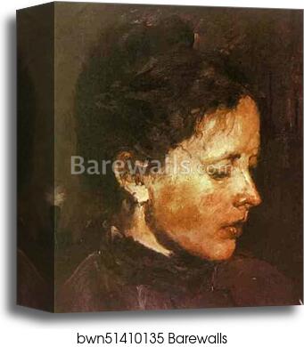 Portrait of Olga Serova by Valentin Serov, Canvas Print