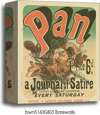 Le journal "Pan" by Jules Chéret, Canvas Print