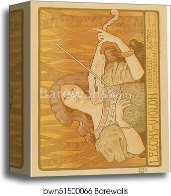 Leçons de Violon by Paul Berthon, Canvas Print