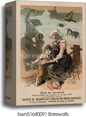 Fête de Charité 14 Juin 1890 by Jules Chéret, Canvas Print