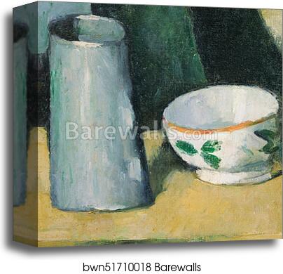 Bowl and Milk-Jug by Paul Cézanne, Canvas Print