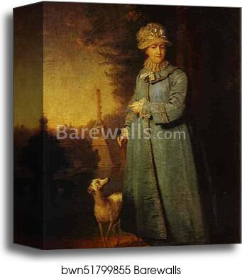 Portrait of Catherine II, Empress of Russia by Vladimir Borovikovsky, Canvas Print