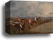 Scenes From a Steeplechase: Another Hedge by Henry Thomas Alken, Canvas Print