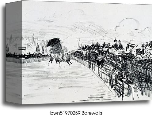 The Races at Longchamps by Édouard Manet, Canvas Print