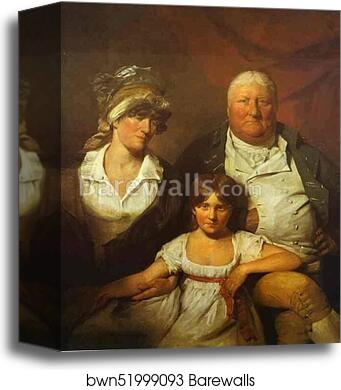 William Chalmers-Bethune, His Wife Isabella Morison and their Daughter Isabella by Sir David Wilkie, Canvas Print