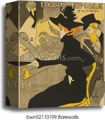 Le Divan Japonais by Henri De Toulouse-Lautrec, Canvas Print