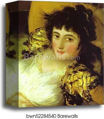 The Clothed Maja (La Maja Vestida). Detail by Francisco De Goya Y Lucientes, Canvas Print