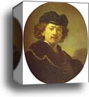 Self-Portrait with a Gold Chain by Rembrandt Harmenszoon Van Rijn, Canvas Print