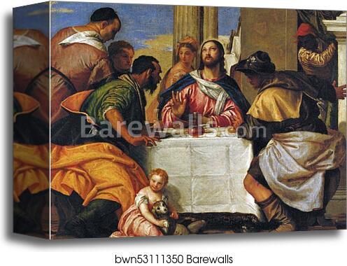 Supper at Emmaus by Paolo Veronese, Canvas Print