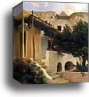 Garden of an Inn, Capri. Detail by Frederick Leighton, Canvas Print