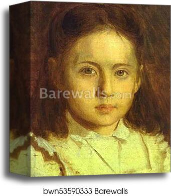 Portrait of Sonya Kramskaya, the Artist's Daughter by Ivan Kramskoy, Canvas Print