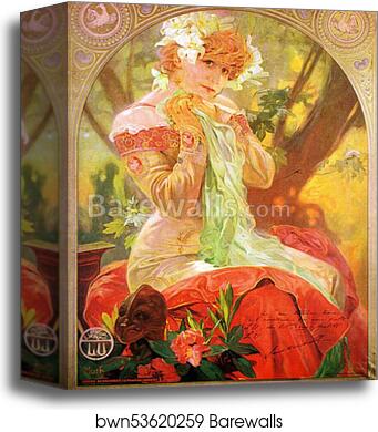 Lefevre-Utile by Alphonse Mucha, Canvas Print