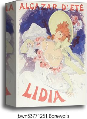 Alcazar D'Été Lidia by Jules Chéret, Canvas Print