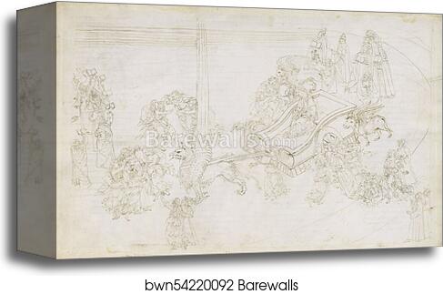 Drawings for Dante´s Divine Comedy (Purgatorio 31) by Sandro Botticelli, Canvas Print