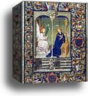 The Belles Heures of Jean de France, Duke de Berry. Annunciation by Limbourg Brothers, Canvas Print