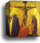 Crucifixion. Panel from the Pisa Altar by Masaccio, Canvas Print