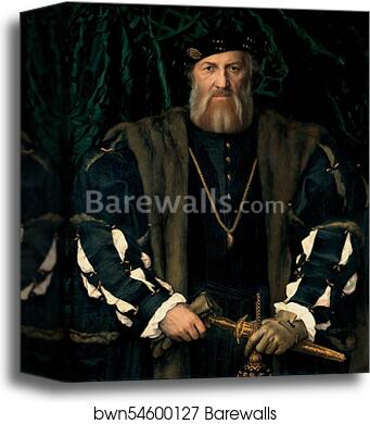 Charles de Solier, Sieur de Morette by Hans Holbein The Younger, Canvas Print