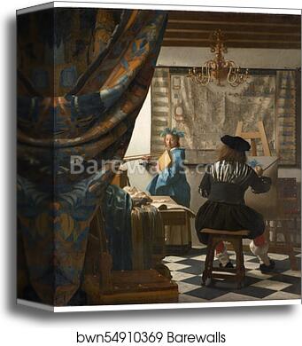 The Art of Painting by Johannes Vermeer, Canvas Print