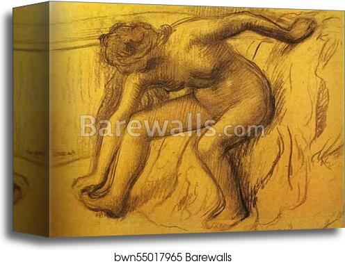 After Bath by Edgar Degas, Canvas Print