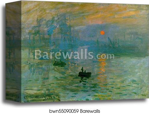 Impression, Sunrise by Claude Monet, Canvas Print