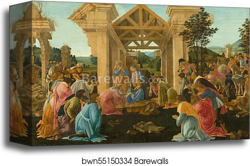 The Adoration of the Magi by Sandro Botticelli, Canvas Print
