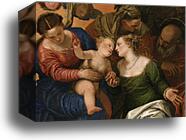 Mystic Marriage of Saint Catherine of Alexandria. Detail by Paolo Veronese, Canvas Print