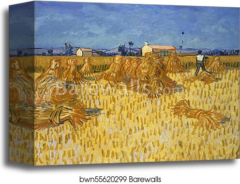Harvest in Provence by Vincent Van Gogh, Canvas Print