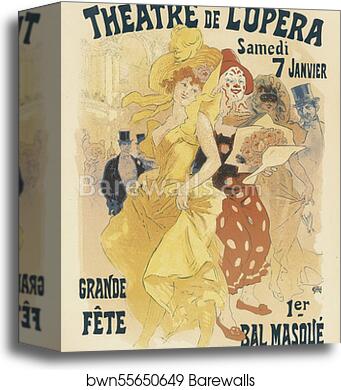 Les "Bals de l'Opéra en 1899" by Jules Chéret, Canvas Print Les "Bals de l'Opéra en 1899" by Jules Chéret, Canvas Print