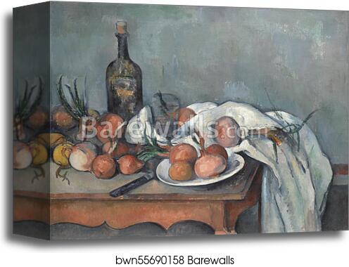 Still Life with Onions by Paul Cézanne, Canvas Print