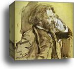 Portrait of the Artist Ilya Repin by Valentin Serov, Canvas Print