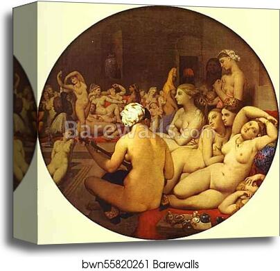 The Turkish Bath by Jean-Auguste-Dominique Ingres, Canvas Print The Turkish Bath by Jean-Auguste-Dominique Ingres, Canvas Print